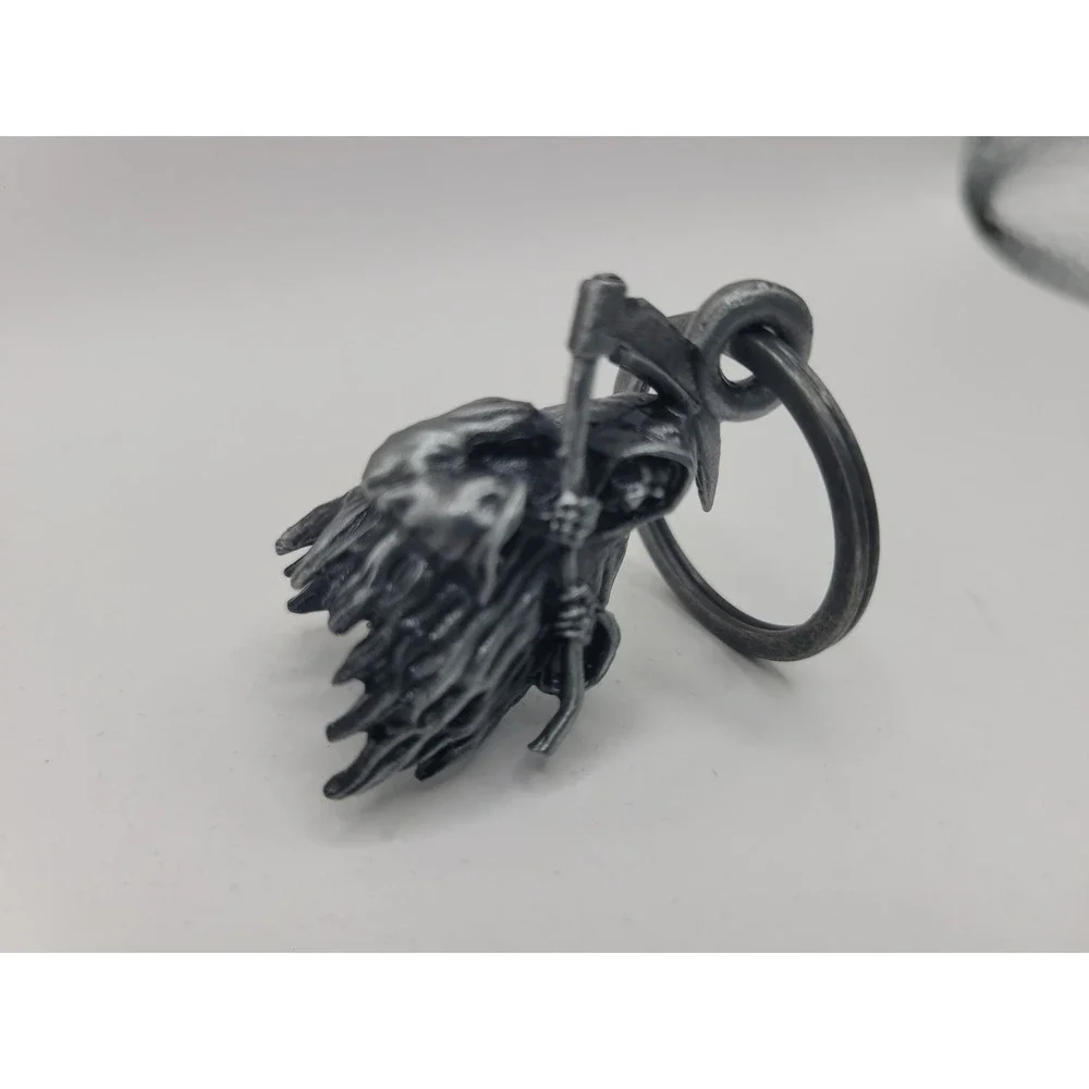 Grim Reaper Skull Scythe Gothic Biker Skeleton Death ToneMotorcycle Bell